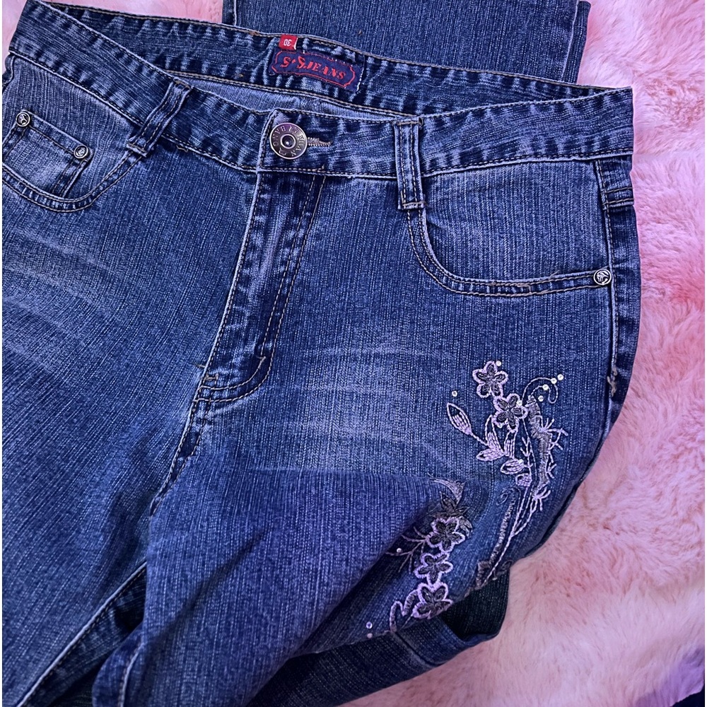 rare vintage embroidered jeans